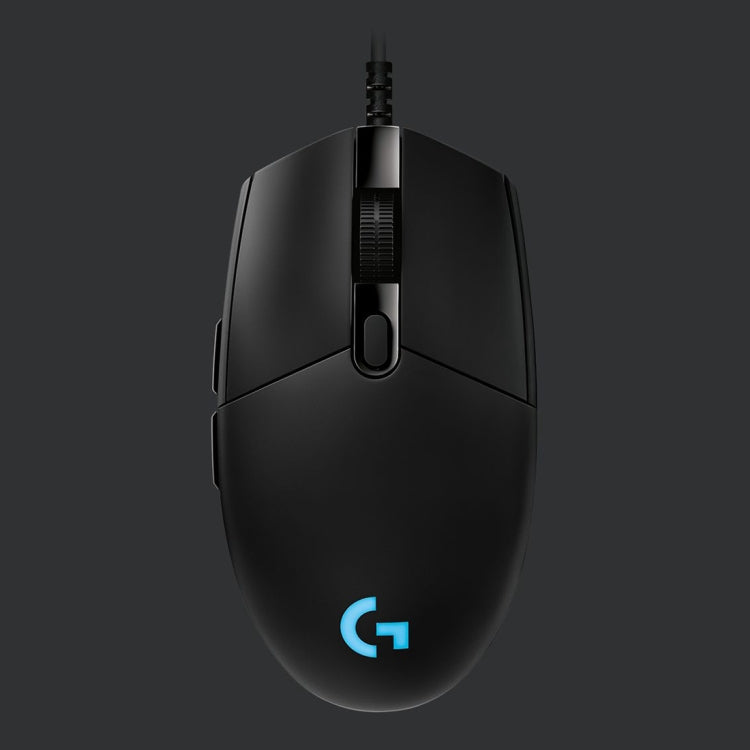 Logitech G Pro 16000DPI RGB Illumination Macro Programming Wired Optical Gaming Mouse, Length: 1.8m (Black) Eurekaonline