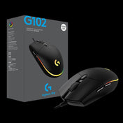 Logitech G102 2nd Gen. LIGHTSYNC 8000 DPI 6 Buttons RGB Backlight USB Wired Optical Gaming Mouse(Black) Eurekaonline