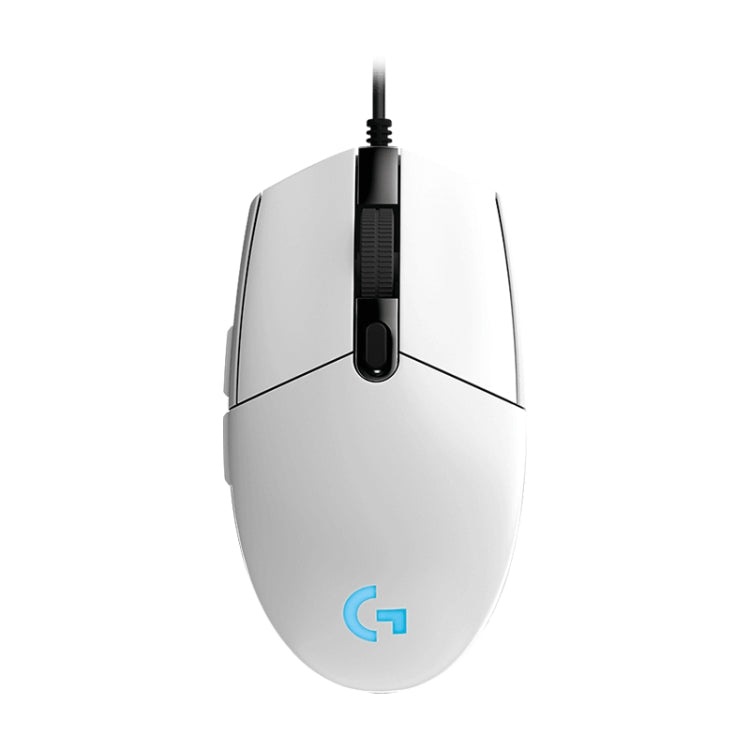 Logitech G102 6-keys RGB Glowing 6000DPI Five-speed Adjustable Wired Optical Gaming Mouse, Length: 2m (White) Eurekaonline
