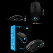 Logitech G102 6-keys RGB Glowing 6000DPI Five-speed Adjustable Wired Optical Gaming Mouse, Length: 2m (White) Eurekaonline