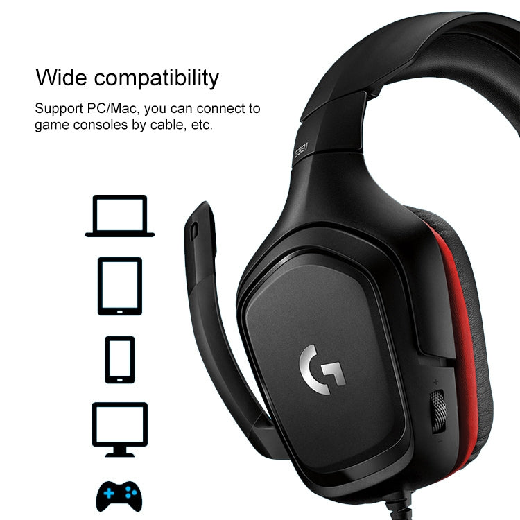 Logitech G331 Dolby 7.1 Surround Sound Stereo Folding Noise Reduction Competition Gaming Headset Eurekaonline