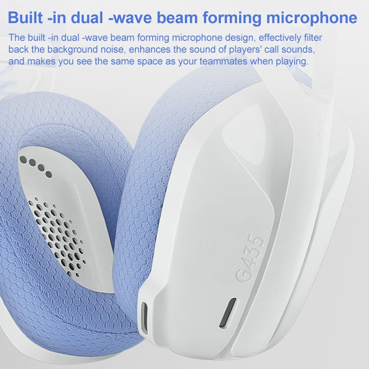 Logitech G435 Wireless Bluetooth Dual Mode Gaming Headset (White) Eurekaonline