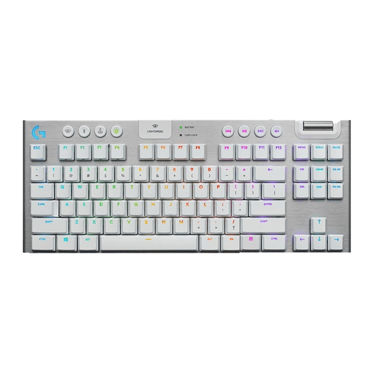 Logitech G913 TKL Wireless RGB Mechanical Gaming Keyboard (GL-Tactile)(White) Eurekaonline