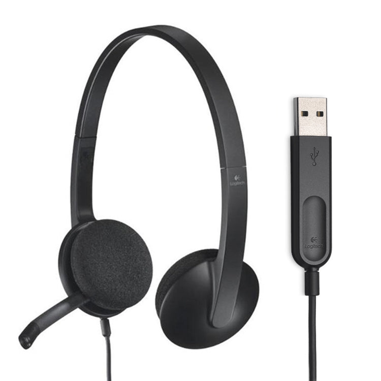 Logitech H340 Computer Office Education Training USB Interface Microphone Wired Headset Eurekaonline