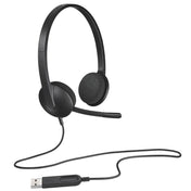 Logitech H340 Computer Office Education Training USB Interface Microphone Wired Headset Eurekaonline