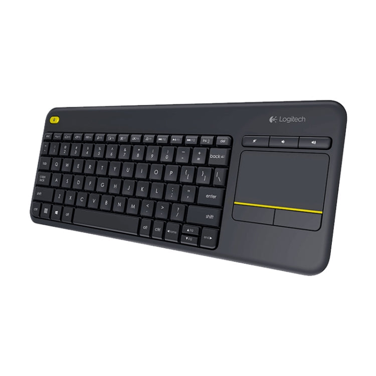 Logitech K400 Plus 2.4GHz Wireless Touch Control Keyboard, Wireless Range: 10m (Black) Eurekaonline
