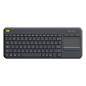 Logitech K400 Plus 2.4GHz Wireless Touch Control Keyboard, Wireless Range: 10m (Black) Eurekaonline