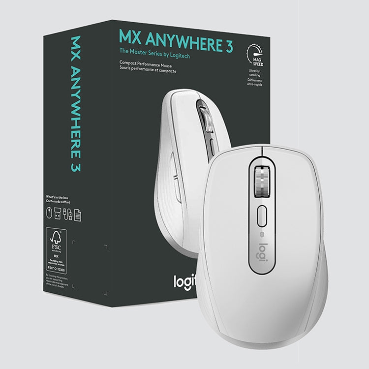 Logitech MX ANYWHERE 3 Compact High-performance Wireless Mouse (Silver) Eurekaonline