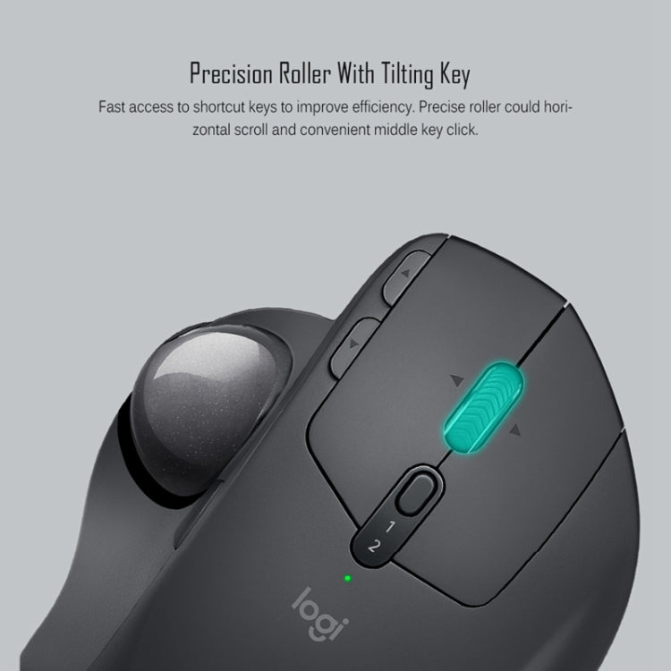 Logitech MX ERGO 440DPI Bluetooth + Unifying Dual-mode Wireless Trackball Optical Mouse(Black) Eurekaonline