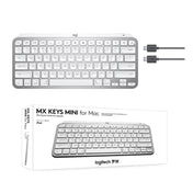 Logitech MX Keys Mini Mac Version Wireless Bluetooth Ultra-thin Smart Backlit Keyboard (Grey) Eurekaonline