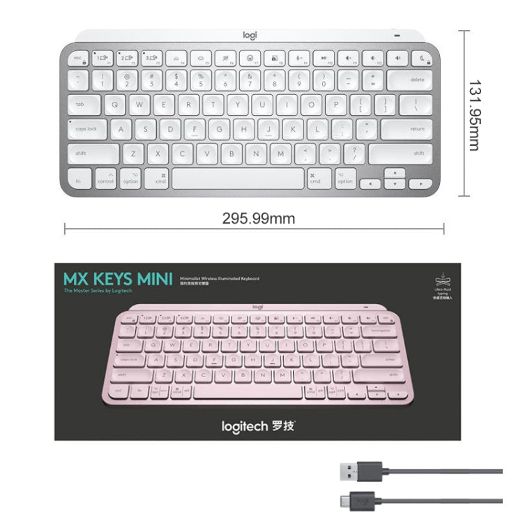 Logitech MX Keys Mini Wireless Bluetooth Ultra-thin Smart Backlit Keyboard (Black) Eurekaonline