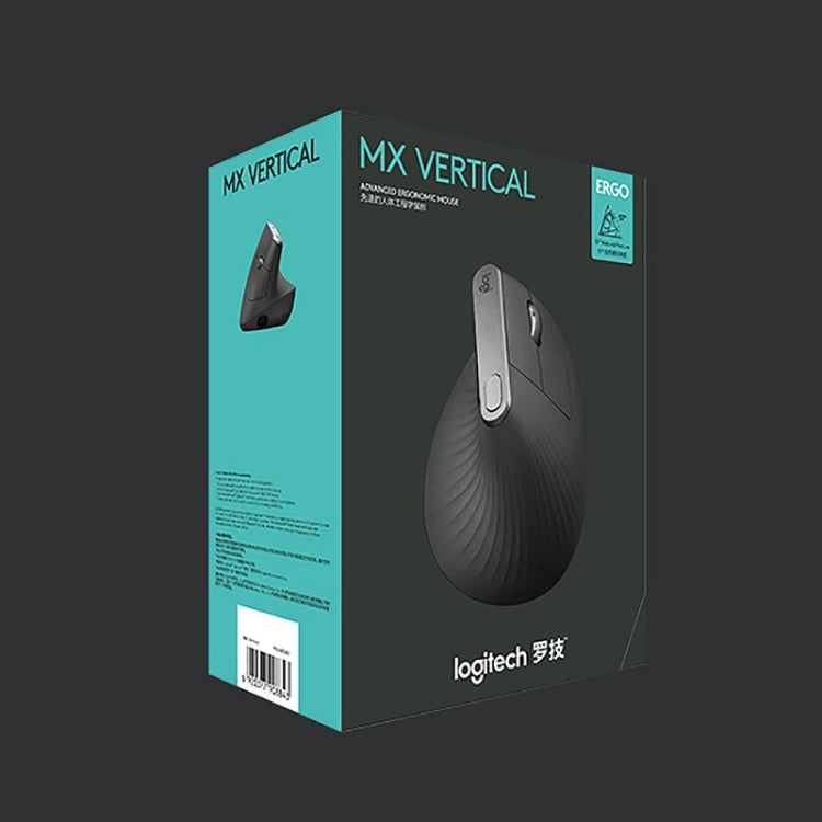 Logitech MX Vertical 4000DPI USB-C / Type-C + Unifying + Bluetooth Three-mode Ergonomic Wireless Vertical Optical Mouse (Black) Eurekaonline