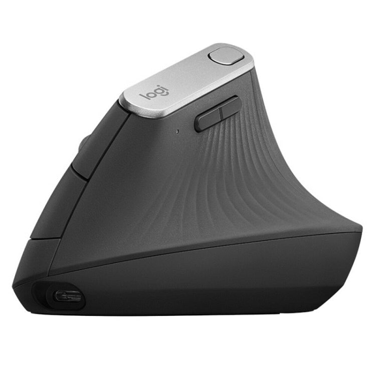  Type-C + Unifying + Bluetooth Three-mode Ergonomic Wireless Vertical Optical Mouse (Black) Eurekaonline