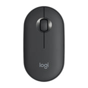 Logitech Pebble Cobblestone Shape Thin 3-keys 1000DPI Mute Wireless Bluetooth Optical Mouse, Wireless Range: 10m (Black) Eurekaonline