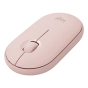 Logitech Pebble Cobblestone Shape Thin 3-keys 1000DPI Mute Wireless Bluetooth Optical Mouse, Wireless Range: 10m (Pink) Eurekaonline