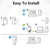 Logitech Pebble Cobblestone Shape Thin 3-keys 1000DPI Mute Wireless Bluetooth Optical Mouse, Wireless Range: 10m (White) Eurekaonline