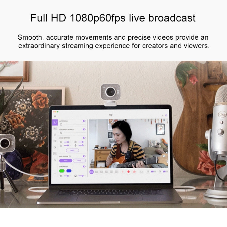 Logitech StreamCam Full HD 1080P / 60fps Auto Focus USB-C / Type-C Port Live Broadcast Gaming Webcam, Built-in Microphone (Black) Eurekaonline