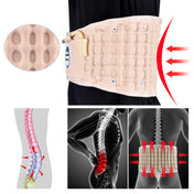 Lumbar Spine Inflated Traction Belt Pneumatic Waist Protective Belt (Black) Eurekaonline