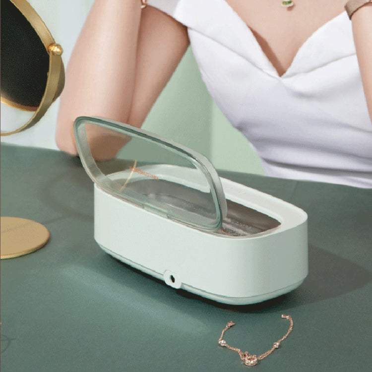 M03 Intelligent Automatic Household Small Jewelry Glasses And Watch Ultrasonic Cleaning Machine CN Plug(Mint Green) Eurekaonline