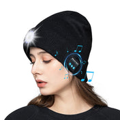 M1-BL LED Glowing Bluetooth Music Hat Wireless Call Night Running Hat(Black) Eurekaonline