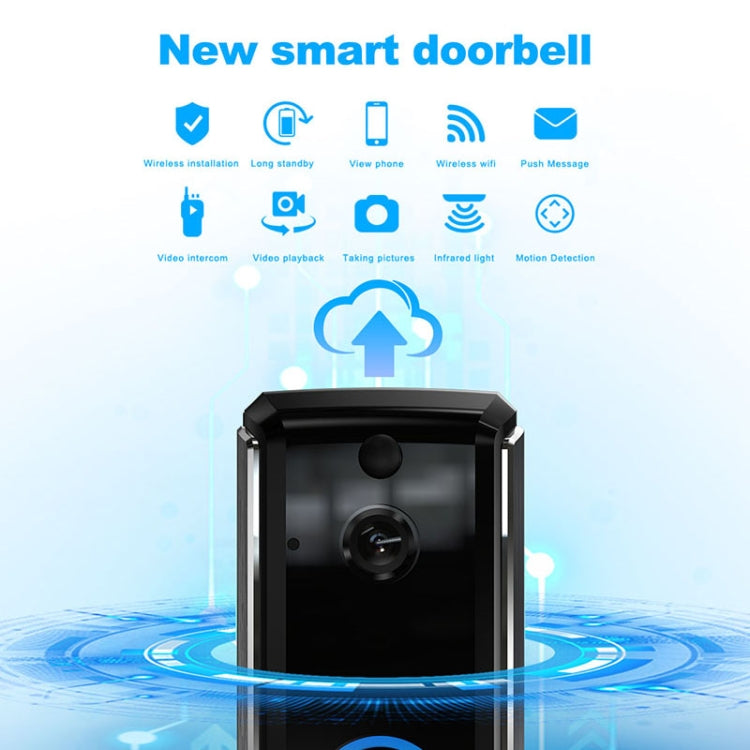 M101 WiFi Intelligent Video Doorbell, Support Infrared Night Vision / Motion Detection / Two-way Intercom / 32GB SD Card (Black) Eurekaonline