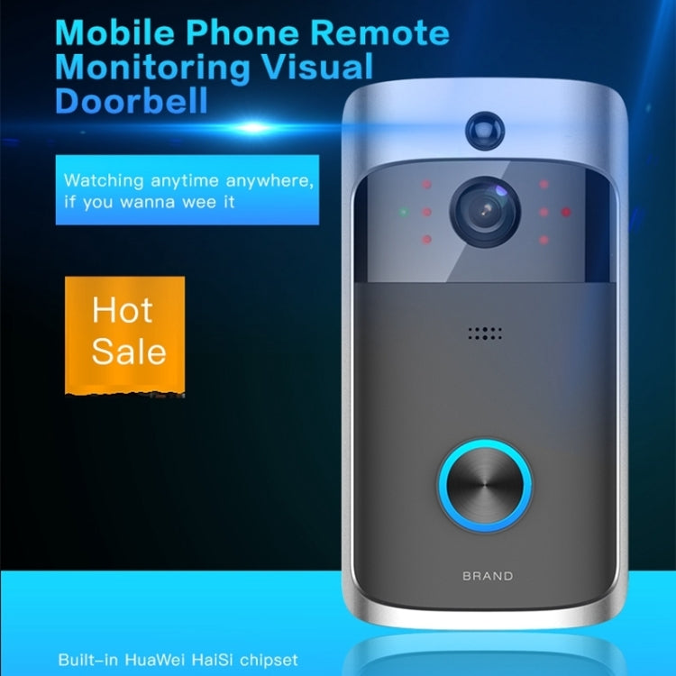 M3 720P Smart WIFI Ultra Low Power Video Visual Doorbell With Ding Dong Version, US Plug(Black) Eurekaonline