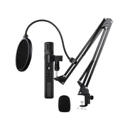 M8 Computer Game Conference Video K Song Desktop USB Microphone Recording Microphone Live Condenser Zinc Alloy Microphone Set, Specification: Cantilever Bracket Set Eurekaonline