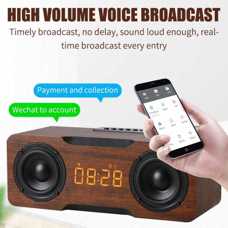 M8C Multifunctional Alarm Clock Bluetooth Speaker(Dark Brown) Eurekaonline