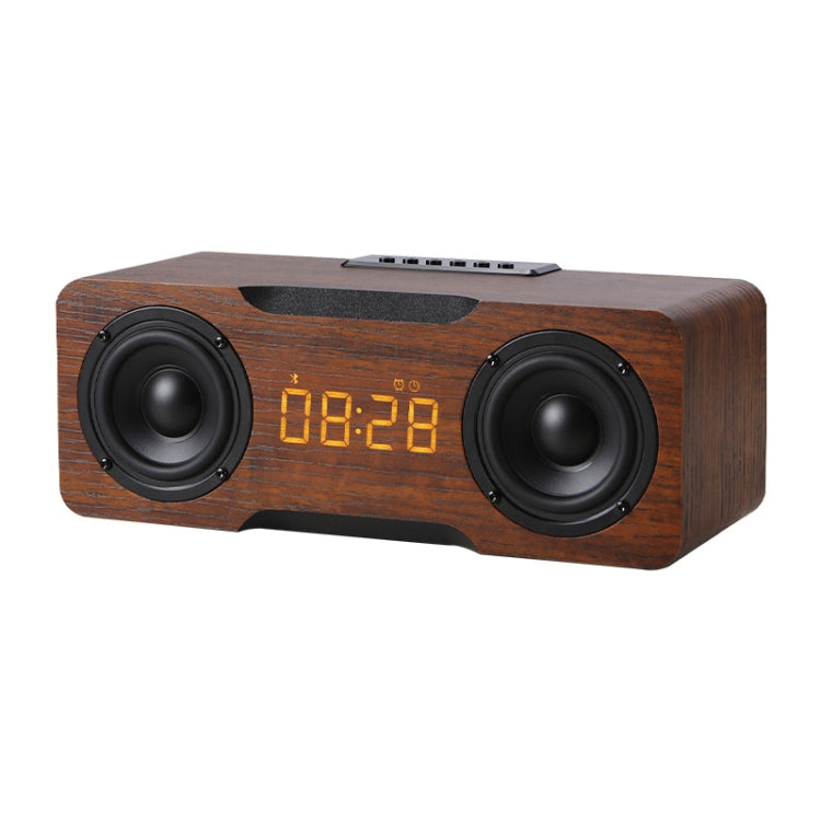 M8C Multifunctional Alarm Clock Bluetooth Speaker(Dark Brown) Eurekaonline