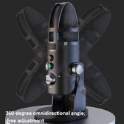 M9 RGB Condenser Microphone Built-in Sound Card,Style: Computer Version Eurekaonline
