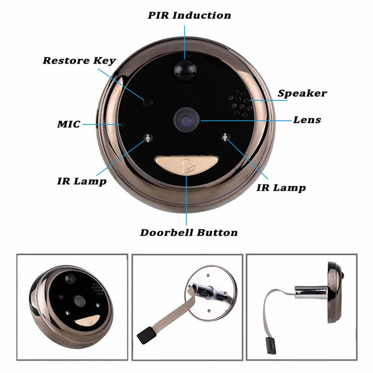 MA5 2.8 inch OLED Display Screen 1.0MP Security Camera Smart WiFi Video Doorbell, Support TF Card (32GB Max) Eurekaonline