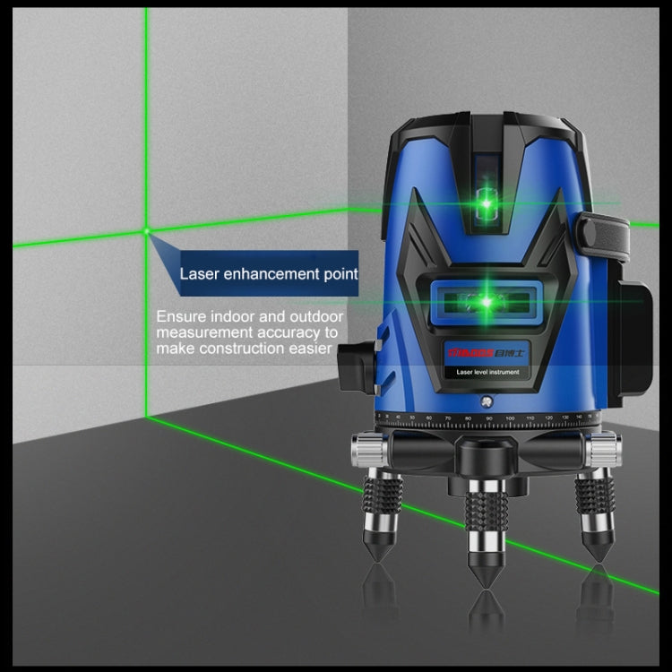 MBOOS LD Blue Light 3 Line Outdoor Laser Level Instrument with Suitcase & 1m Tripod Eurekaonline