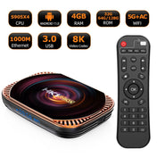 MECOOL HK1RBOX X4 4K TV Box, Android 11 Amlogic S905X4 CPU with RC 4GB+128GB(UK Plug) Eurekaonline