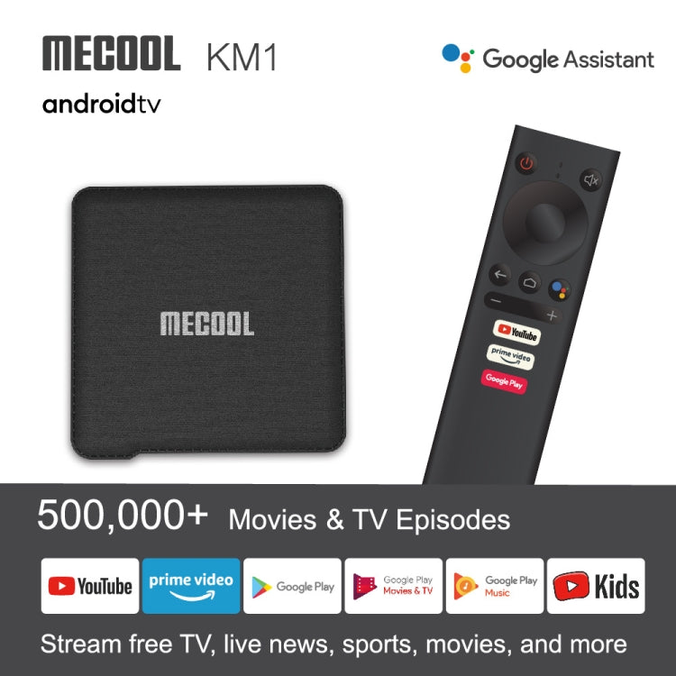 MECOOL KM1 4K Ultra HD Smart Android 9.0 Amlogic S905X3 TV Box with Remote Controller, 4GB+64GB, Support Dual Band WiFi 2T2R/HDMI/TF Card/LAN, US Plug Eurekaonline