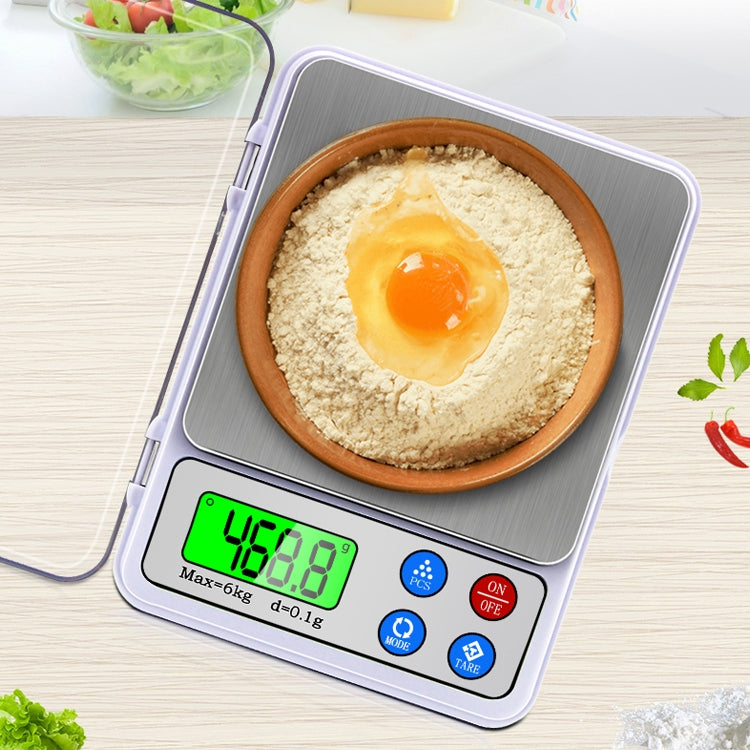 MH-555 6Kg x 0.1g High Accuracy Digital Electronic Portable Kitchen Scale Balance Device with 2.2 inch LCD Screen Eurekaonline