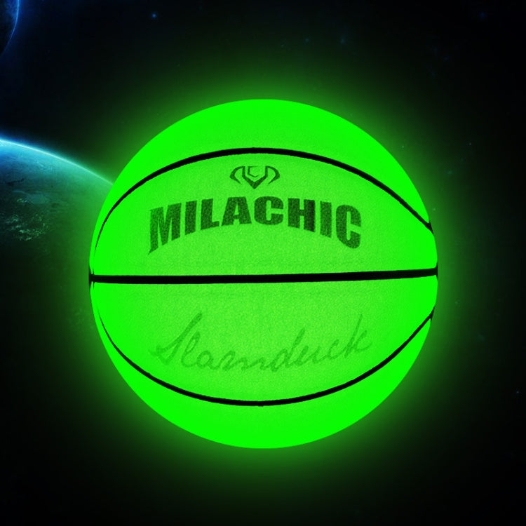 MILACHIC Number 7 Fluorescent Green Holographic Reflective Basketball Eurekaonline