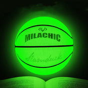 MILACHIC Number 7 Fluorescent Green Holographic Reflective Basketball Eurekaonline