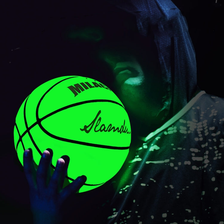 MILACHIC Number 7 Fluorescent Green Holographic Reflective Basketball Eurekaonline