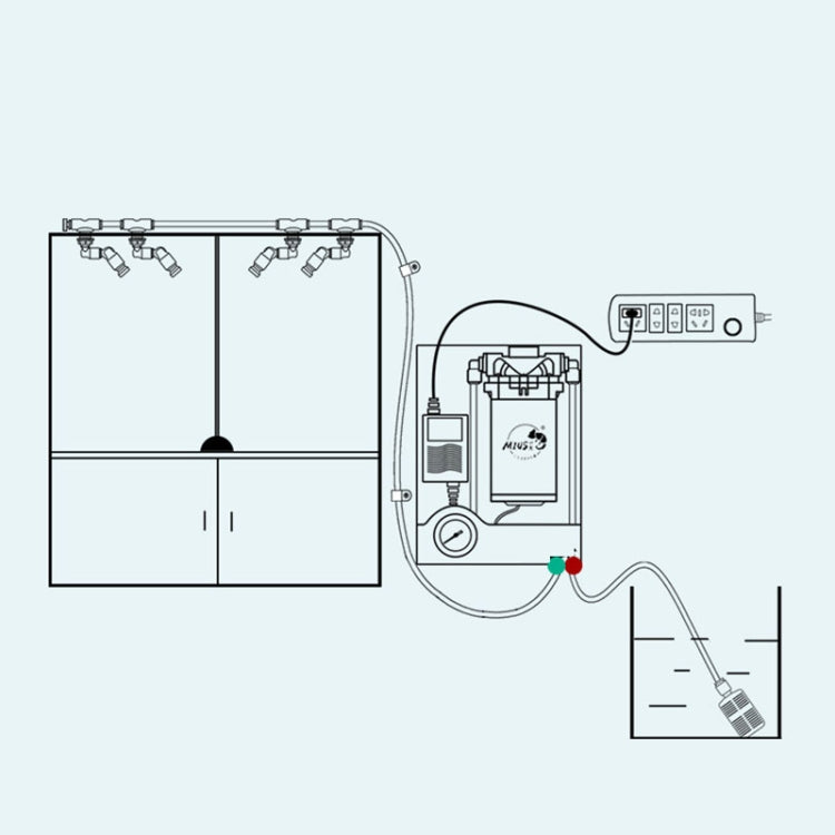 MIUS B150 Rainforest Tank Ecological Landscaping Atomization Climbing Pet Spray Pump, CN Plug Eurekaonline