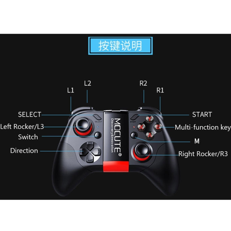 MOCUTE-054 Portable Bluetooth Wireless Game Controller with Phone Clip, for Android / iOS Devices / PC Eurekaonline