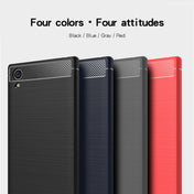 MOFI Brushed Texture Carbon Fiber Shockproof TPU Case for Sony Xperia XA1 Plus(Grey) Eurekaonline