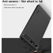 MOFI Brushed Texture Carbon Fiber Soft TPU Case for Sony Xperia XZ1 Compact(Black) Eurekaonline