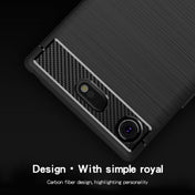 MOFI Brushed Texture Carbon Fiber Soft TPU Case for Sony Xperia XZ1 Compact(Black) Eurekaonline