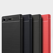 MOFI Brushed Texture Carbon Fiber Soft TPU Case for Sony Xperia XZ1 Compact(Blue) Eurekaonline