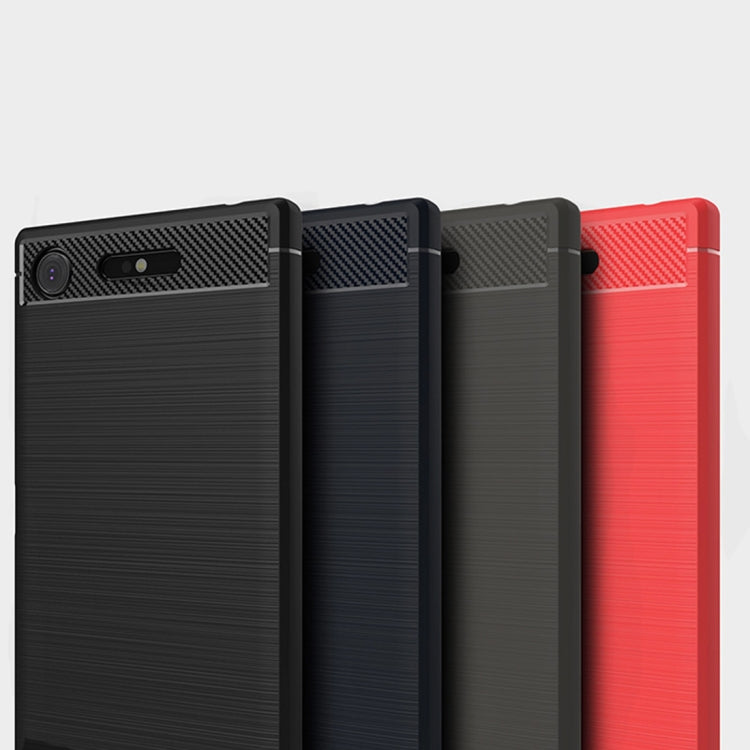 MOFI Brushed Texture Carbon Fiber Soft TPU Case for Sony Xperia XZ1 (Grey) Eurekaonline
