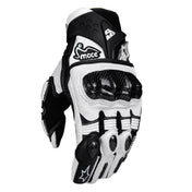 MOGE Motorcycle Gloves Breathable Riding Protective Equipment Anti-fall Gloves, Size:L(White) Eurekaonline
