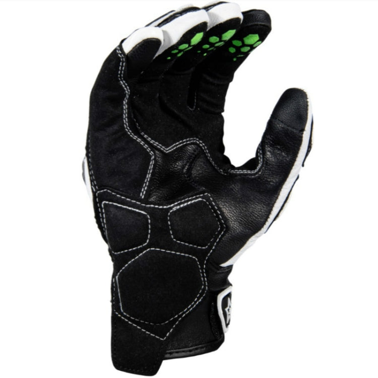 MOGE Motorcycle Gloves Breathable Riding Protective Equipment Anti-fall Gloves, Size:L(White) Eurekaonline