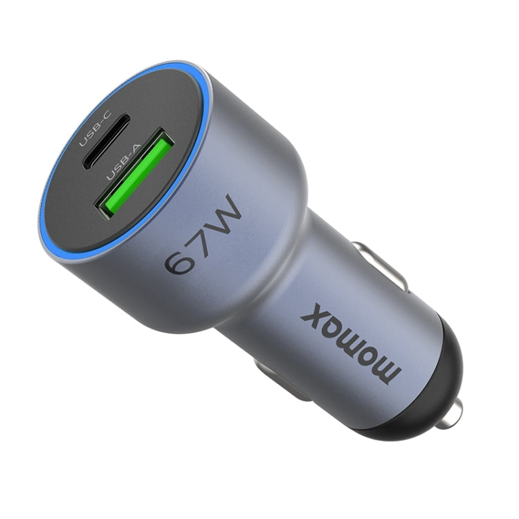 MOMAX UC16E 67W USB-C / Type-C + USB Dual Ports Car Charger Eurekaonline