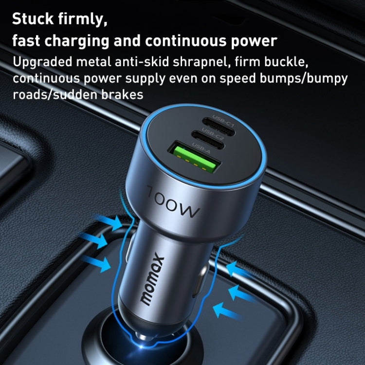 MOMAX UC17E 100W USB-C / Type-C x 2 + USB Three Ports Car Charger Eurekaonline