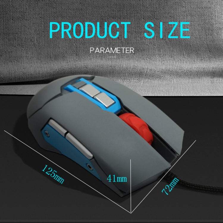MOS9A 9 Keys 1600DPI Office Game USB Voice-Activated Voice Macro Programming Mouse, Cable Length: 2m Eurekaonline